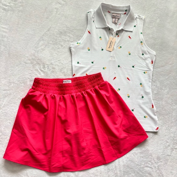 TOMMY BAHAMA Everyday Active Sleeveless Polo Top and Skort Set--S - Picture 1 of 16